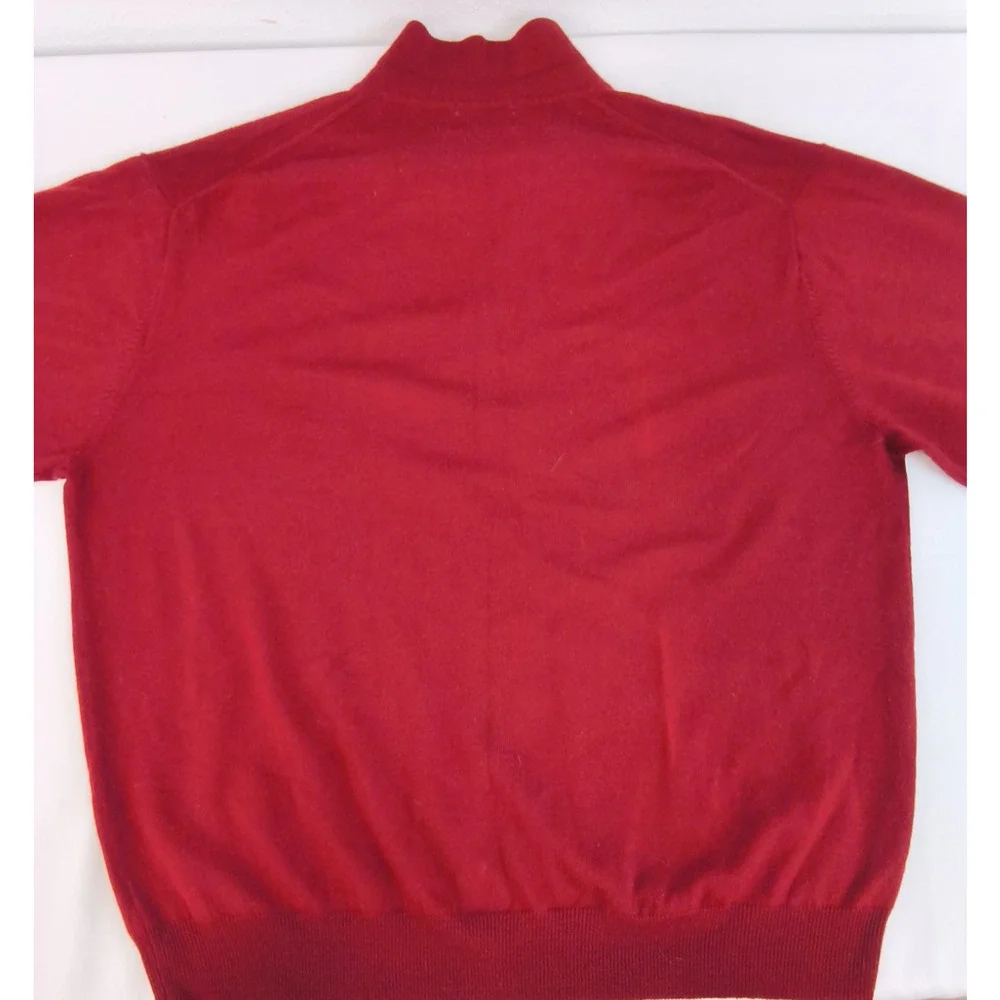 Alfani Merino Wool Polo Sweater Men's XL Red Vintage '90's Hong Kong #W5261